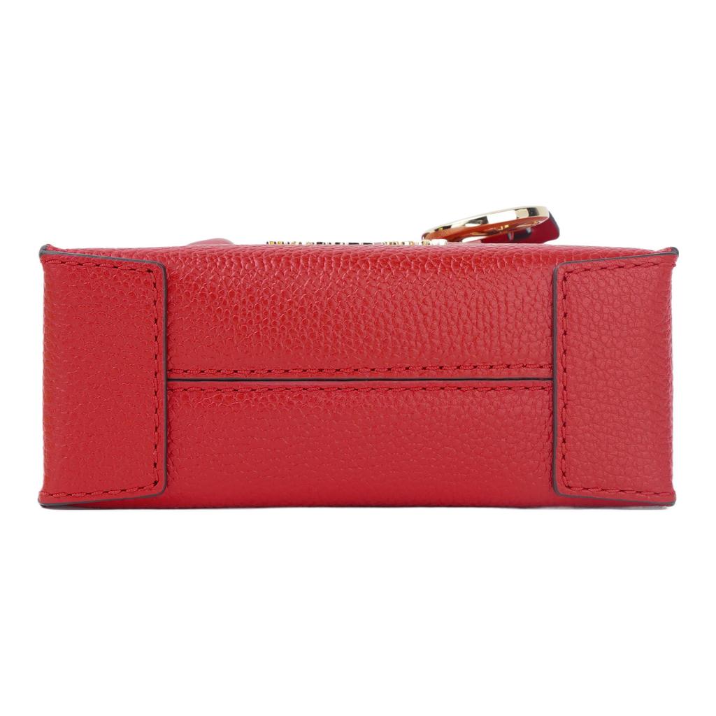 Michael Kors MK Mercer Solid Color Metal Logo Accordion Shoulder Crossbody Bag Women Handbags Red 35S1GM9T0L-FLAME