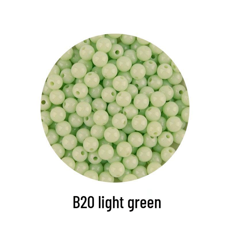 Solid Color Macaron Acrylic Beads - Round, Perforated for DIY Jewelry & Bracelet Making 10mm (500g/bag)