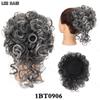MISSQUEEN Synthetic Messy Short Hair Bun Extensions Elastic Drawstring Hair Clip Loose Big Curly Hair Extension For Women For Daily Use