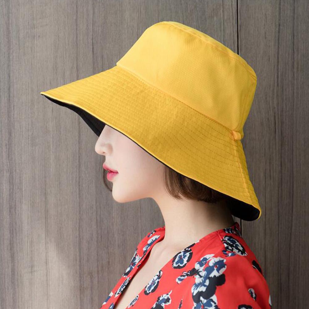 Women Simple All-match Double-side UV Protection Hats
