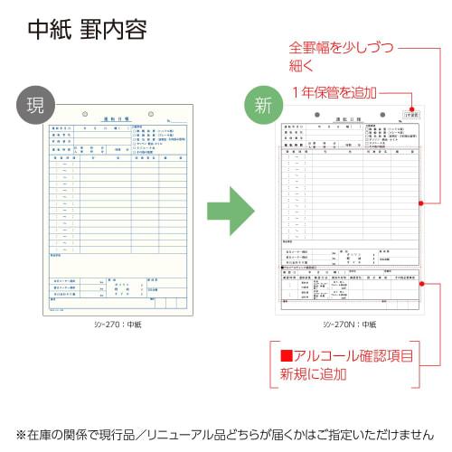 KOKUYO Driving Daily Report B5 100 Sheets Shin-270