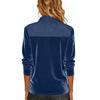 Damen Farbblock Casual Mode Pullover Langarm Top