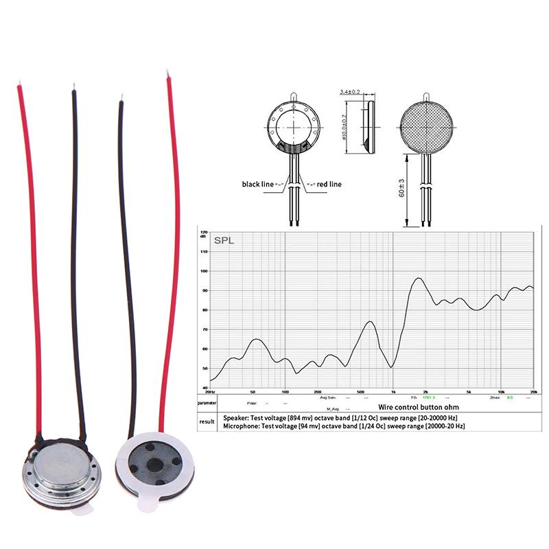 5/10 Pcs 8 Ohm 0.5/1W Round Speaker 10Mm Mini Ultra-Thin Loudspeaker Horn For Mobile Phone Computer Diy Repair