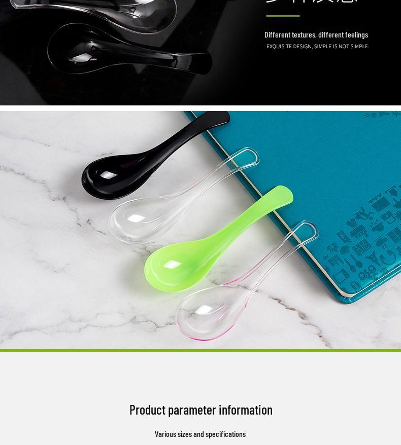 Customized Disposable Plastic Spoon for Dessert Catering