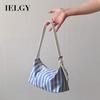 Ladies Underarm Bag Autumn Winter Striped Shoulder Commuter Handbag