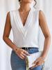 Women's Seasonal Women's T-shirt Women's Solid Color Casual Loose Sleeveless Top Casual Fashion Sleeveless Top