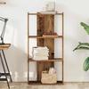 VidaXL 3-Tier Bookcase Old Wood 60x30x120cm Engineered Wood, Shelf, Book Shelf, Storage Shelf, 860272