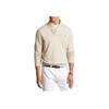 Polo Ralph Lauren Solid Color Long Sleeve Polo Shirt Men tops Beige 710877989-002