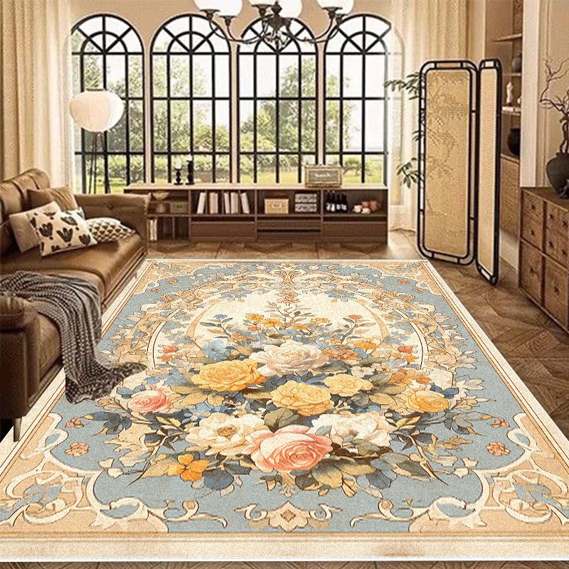 Teppich im europäischen Stil, große Größe, Wohnzimmer, Luxus-Heimdekoration, Teppiche für Schlafzimmer, Lounge, rutschfest, waschbar, Eingangsfußmatte