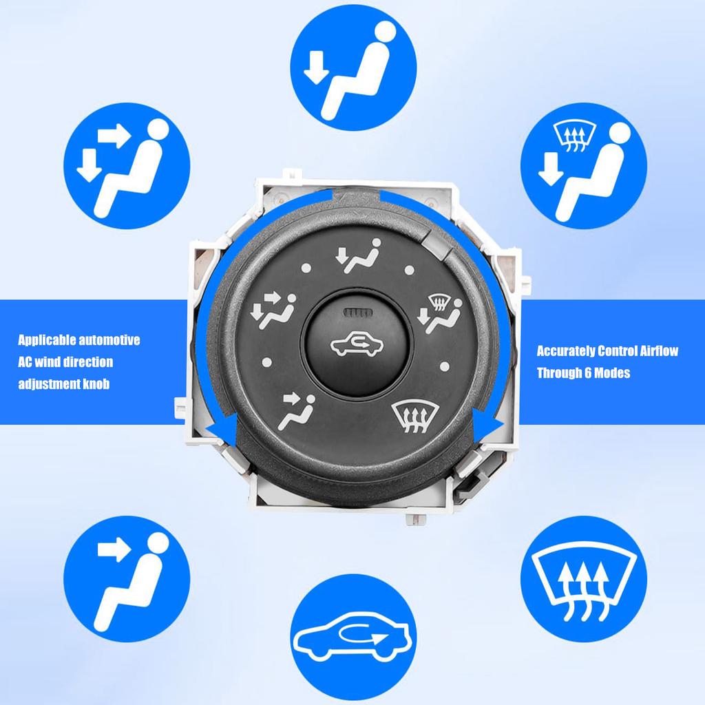 Strong ABS Blower Mode Switches Direct Fit Ventilation Control Knob Vehicle Climate Control Knob for Automotives