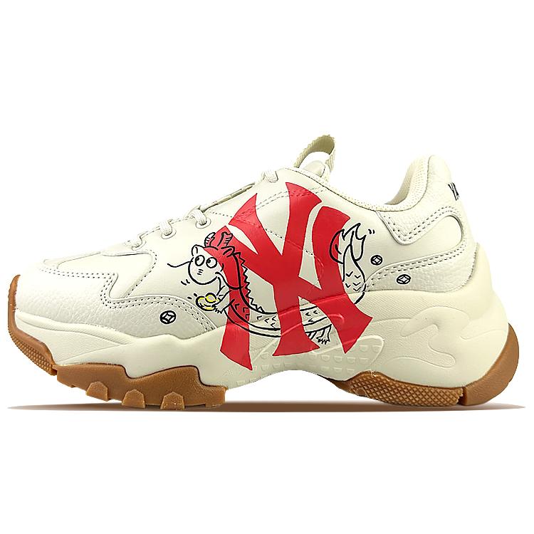 

MLB Big Ball Chunky Leather Slip Resistant, Abrasion Resistant, Lightweight, Height Increasing Low top Chunky Sneakers 3ASHC101N-50BGL(Team40-) 40.5