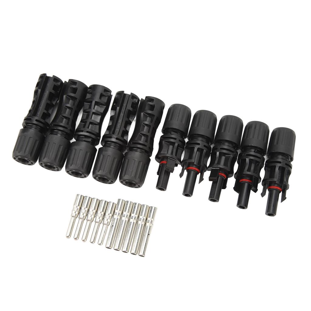 5 Set Solar Panel Connector Male Female IP67 Waterproof 1500V 50A Voltage Resistant Photovoltaic Connector for Solar