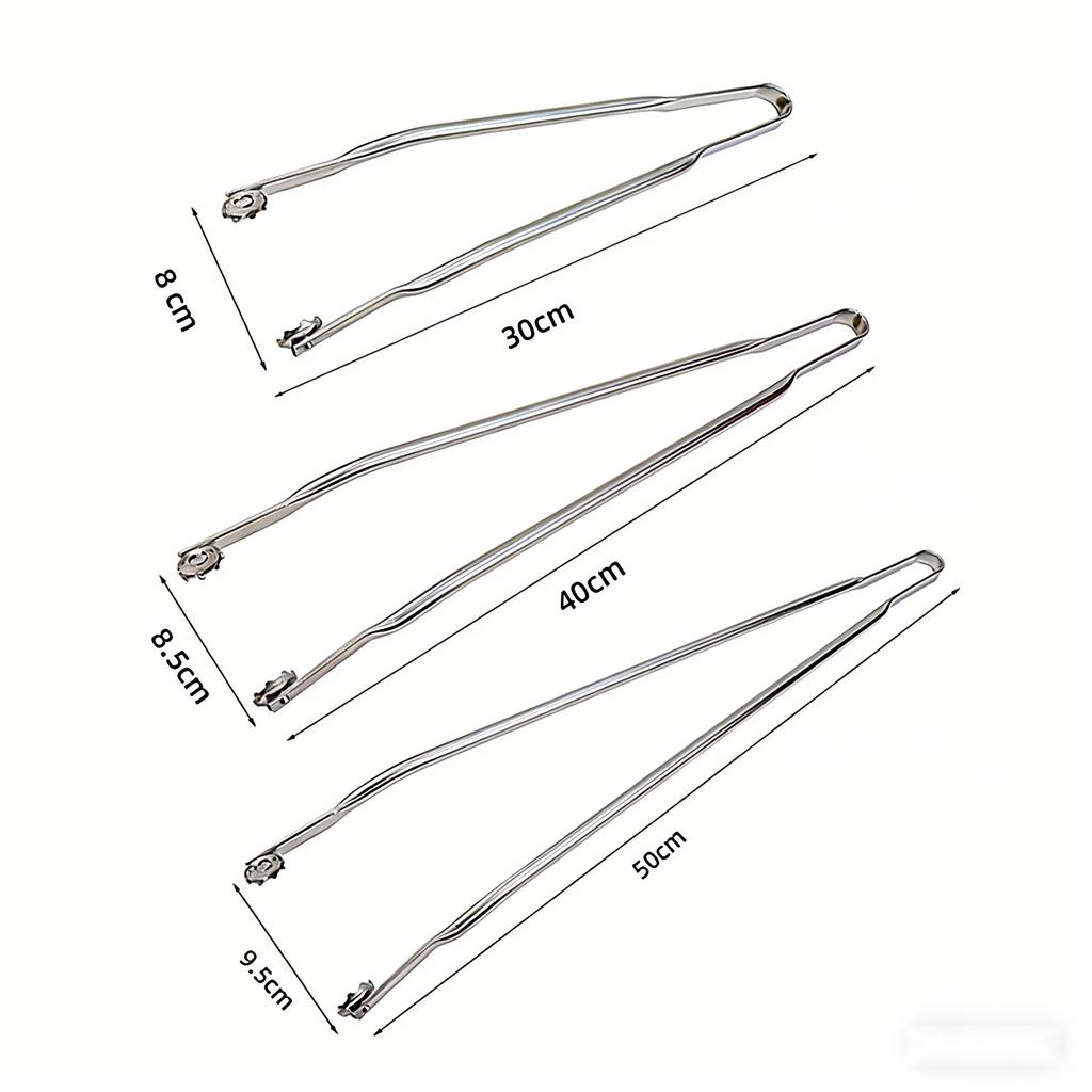 Multipurpose Kitchen Tongs with Long Handle Cooking Tongs Kitchen Sausage Turning Tongs Korean Camping Barbecue Accessories