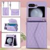 Blocking Card Holder Leather Cover for Samsung Galaxy Z Flip 6 5 4 3 Flip6 Flip5 Flip4 Flip3 5G Crossbody Wallet Phone Case