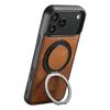 SUTENI G3 For iPhone 17 Pro Case Compatible with MagSafe Waxy Texture Rotating Kickstand Leather Phone Back Cover