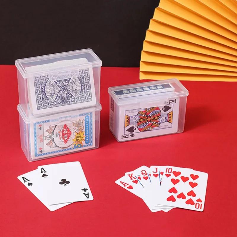 1/2/3/4/5pcs New Transparent PP Plastic Storage Box for Playing Cards Poker Board Game Organizer Container