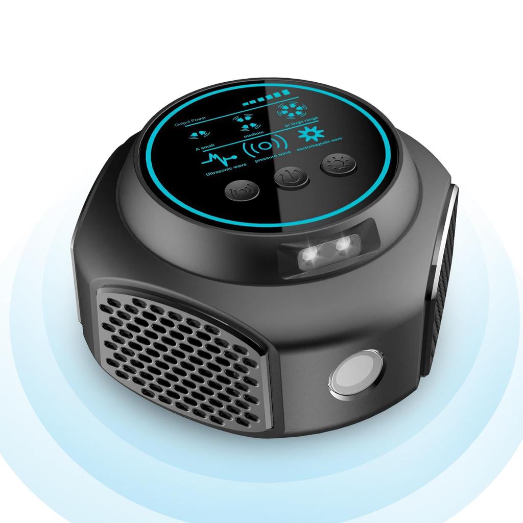Gegoup Pest Control Repels and Other Pests with Electromagnetic Strobe and PIR Covers 350 sq Indoor and Outdoor Pet and Device, Roaches, Mosquitoes,