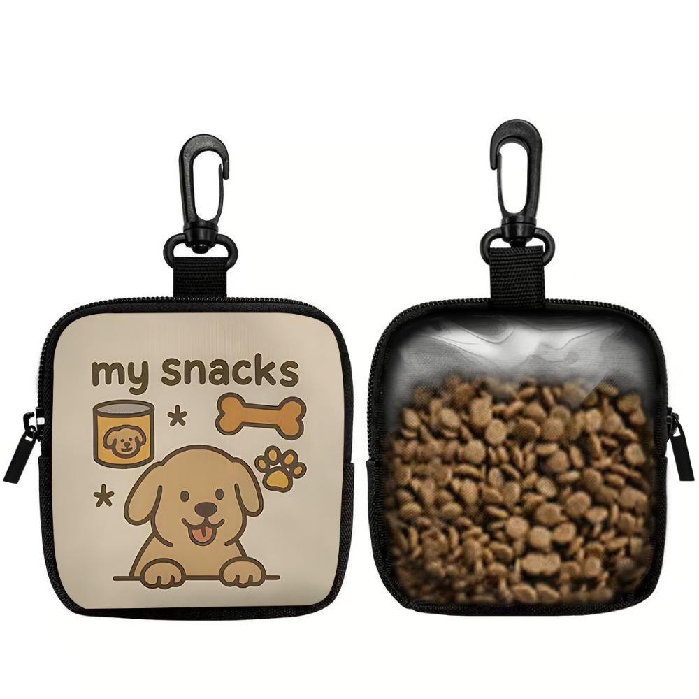 

Transparent Window Dog Training Bag Zipper Closure Dog Reward Bag Pet Feeding Bag Outdoor Walking Style B