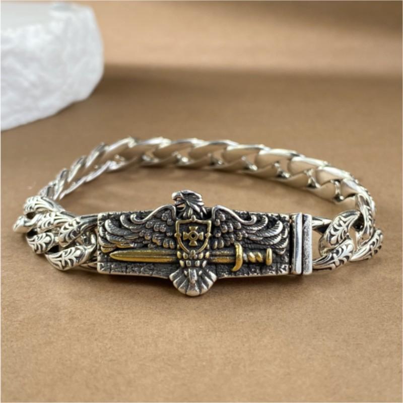 Nouveau Bracelet Aigle Style Européen et Américain Créatif pour Homme Bracelet Tendance et Puissant