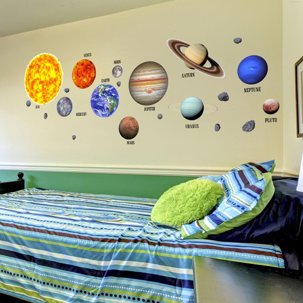 Solar System Decals Planet Wall Decals PVC Material