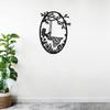 Forged Metal Girl On Swing Wall Art Easter Home Decor Hanging Ornament