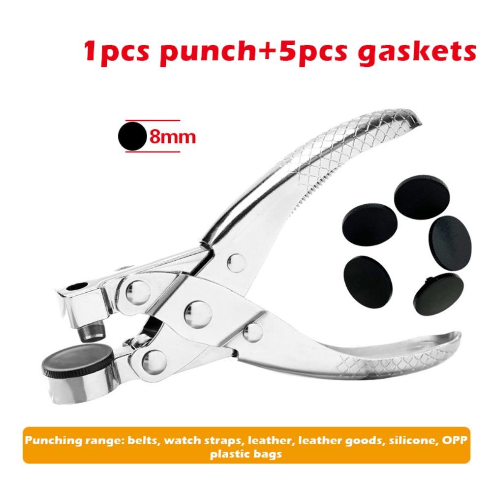 Poinçon Multifonctionnel en Acier au Carbone pour Trou de Cuir Trou Rond Sept Trous Pinces à Perforer Outil Manuel pour Rivets Outil pour Cuir