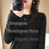 Women's Round Neck Sweater: Solid Color Knit Pullover for Autumn/Winter, Long Sleeve, Lightweight and Short.