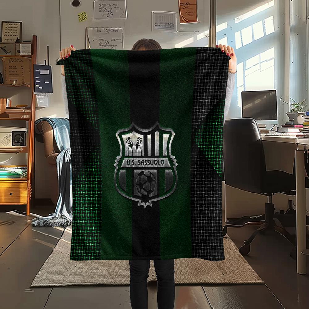 Football Club Sassuolo, Coperta in Flanella con Fantasia, Alta qualità, Confortevole per Tutte le Stagioni, Arredamento per la Casa, Calore e Comfort, Perfetta per Regali.