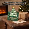 Premium Paper Cards for Christmas Season 10 Pcs 3D Tree Greeting Cards, Holiday Postcards Blank Note Hand Written Blessings Bulk New Year, Winter Xmas