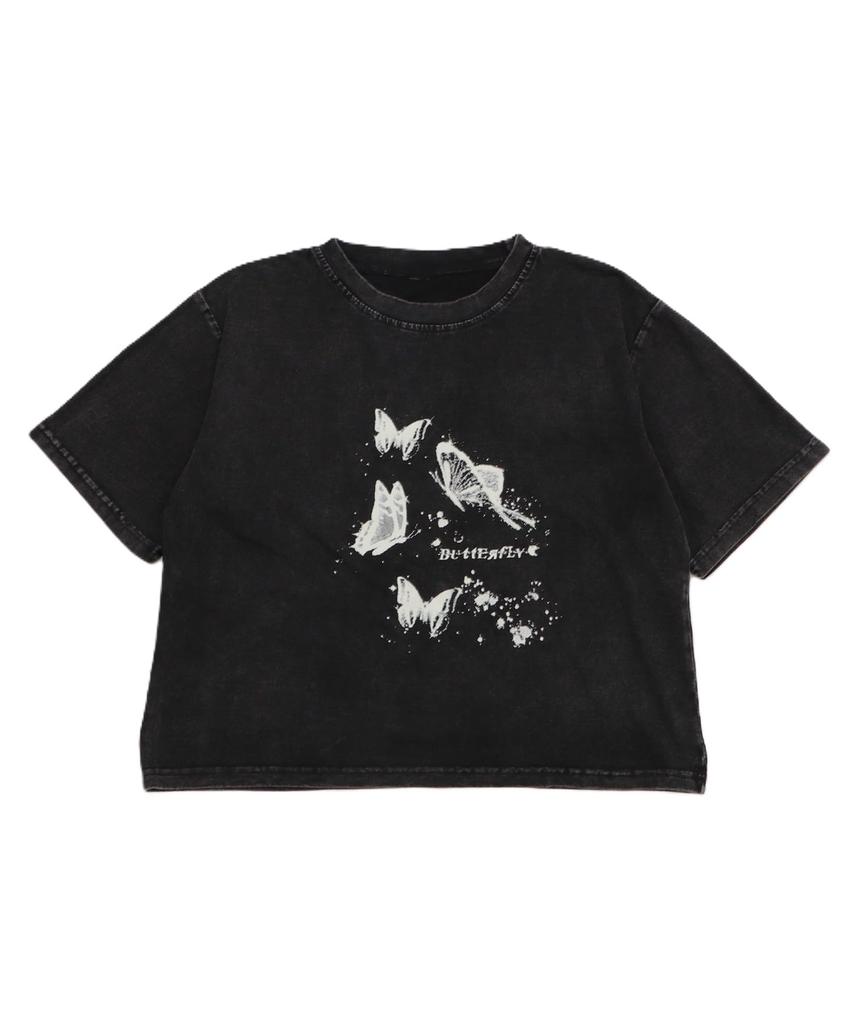 WEGO Figments Short Sleeve Pigment Butterfly Short Sleeve Summer Korean Size Pattern 1 T-Shirt, Design, Top, Clothes, Style, Women's, F,