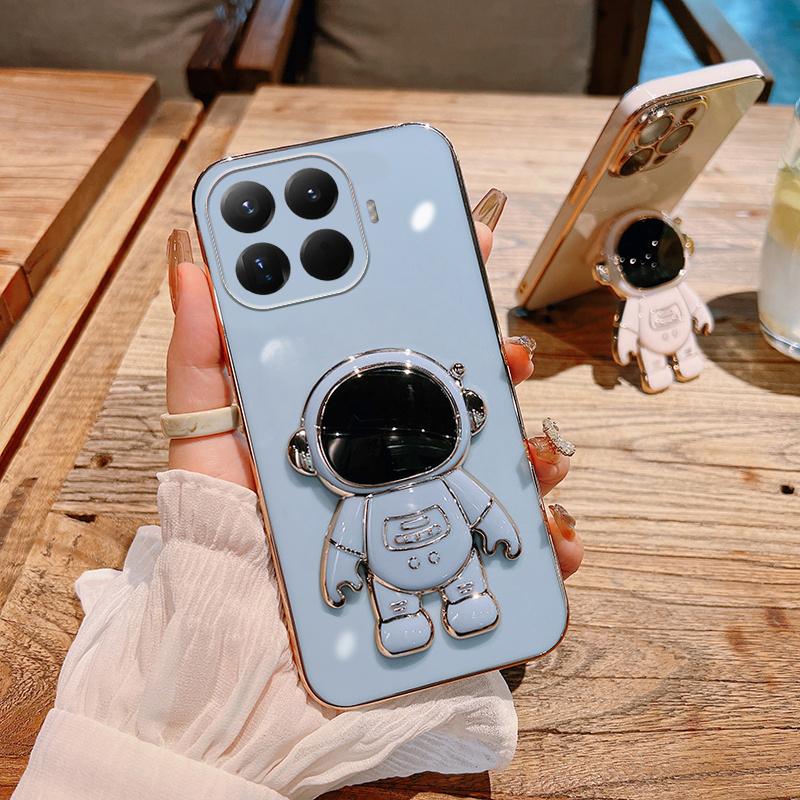 For Xiaomi 15T Pro Case Shining Astronaut Spaceman Bracket Holder Design soft plating For Xiaomi 15T Back cover