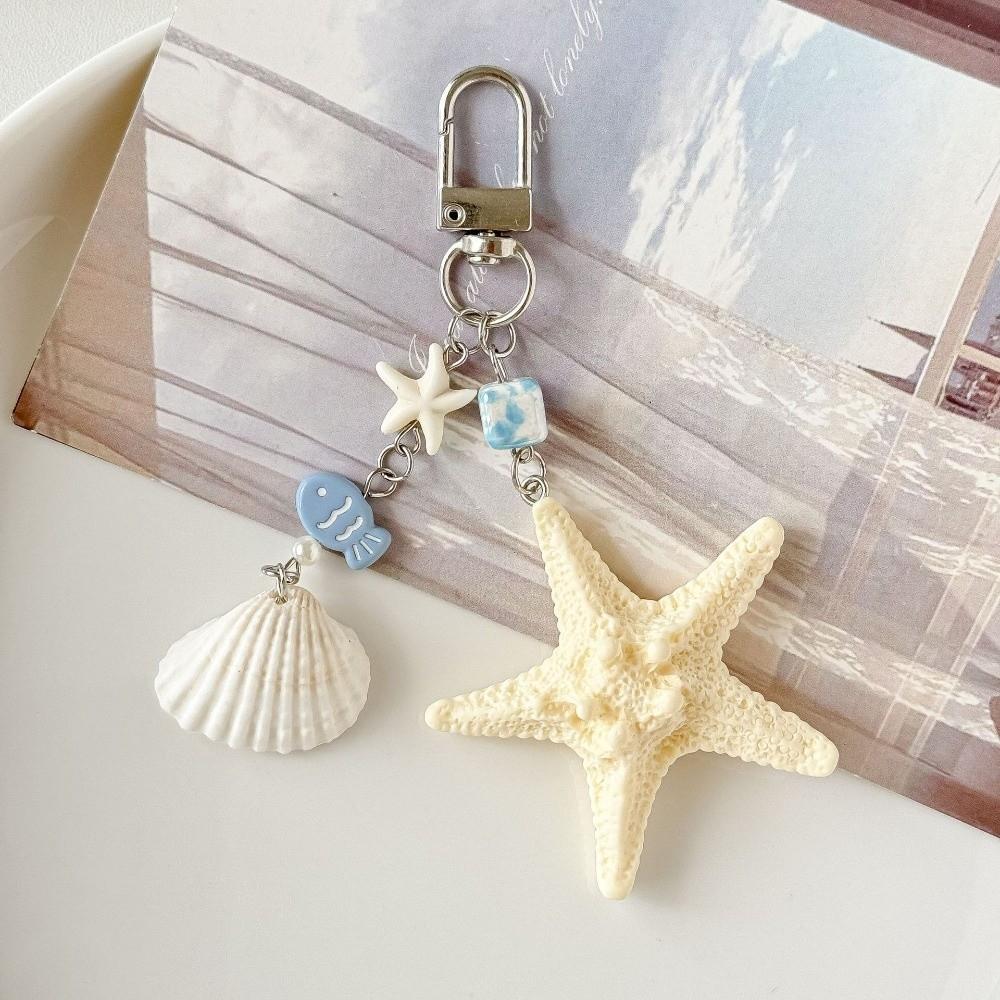 Lanyard Starfish Shell Keychain Natural Shell Starfish Phone Pendant Versatile