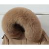 Nuevas chaquetas largas para mujer, otoño invierno, color sólido, forro de felpa desmontable, parkas para mujer con capucha y cuello de piel, abrigo grueso, chaqueta acolchada