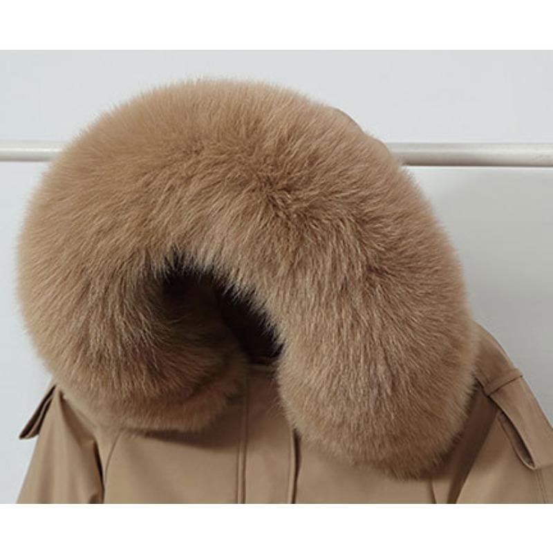 Nuevas chaquetas largas para mujer, otoño invierno, color sólido, forro de felpa desmontable, parkas para mujer con capucha y cuello de piel, abrigo grueso, chaqueta acolchada