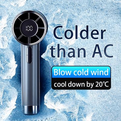 100-Geschwindigkeits-Bladeless-Handventilator, USB-wiederaufladbar, Tragbarer Turbo-Ventilator, Leiser persönlicher Ventilator für Reisen