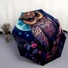 1pc Fantasy Night Owl with Moon Umbrella with Plastic Handle,Suitable for All Seasons Home Travel Outdoor UmbrellaDD675