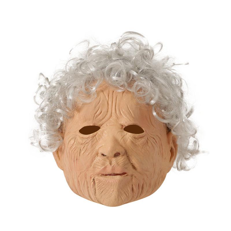 2026 High Quality Realistic New Product Halloween Party Dress up Old Man 2024 Custom Halloween Mask белый