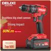 Delixi Brushless Handheld Lithium-Ion Drill & Impact Screwdriver Combo