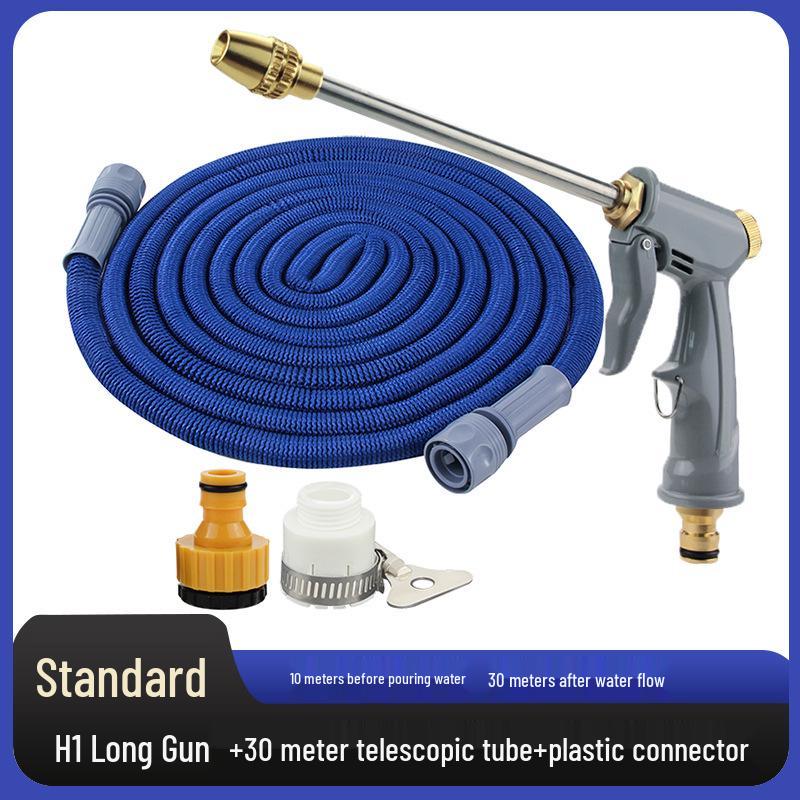 Telescopic Garden Hose & High-Pressure Car Wash Spray Gun Set