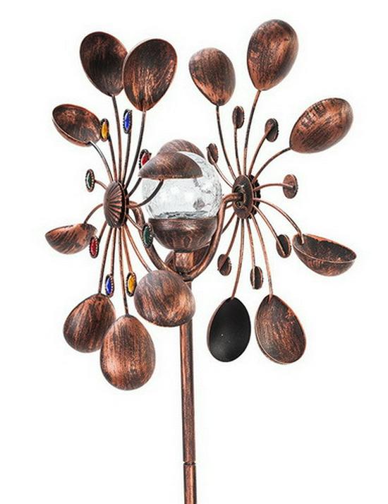 European Villa Solar Glass Ball Windmill Garden Ornament