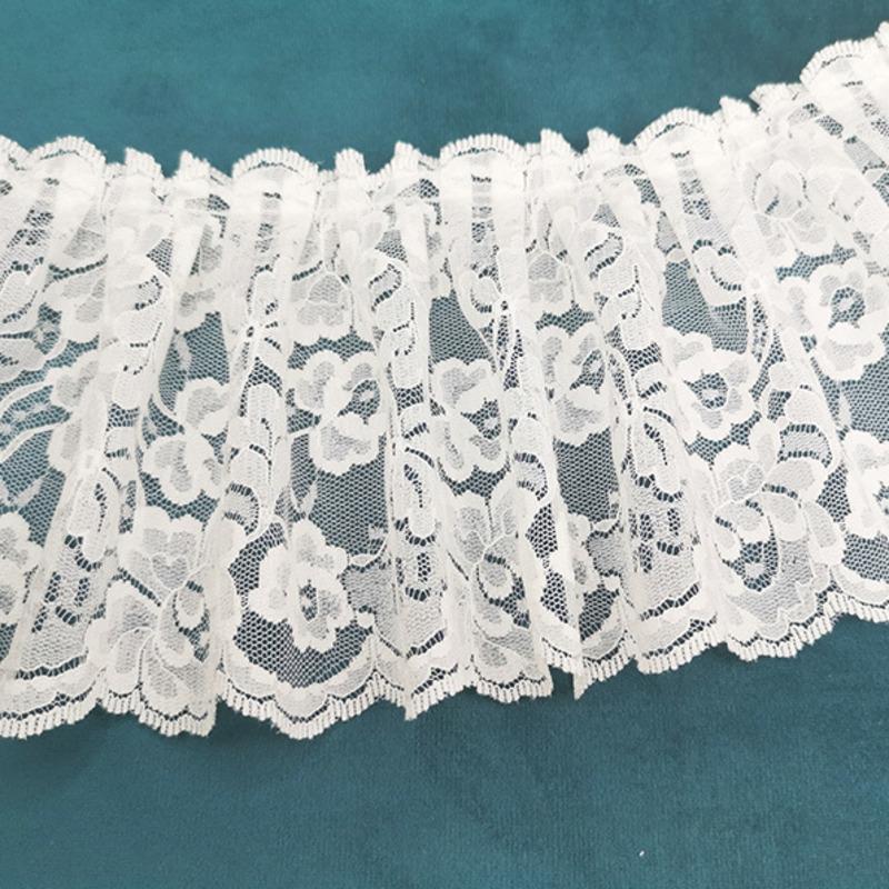 Mesh Jacquard Pleated Widened Tulle Lace DIY Clothes Skirt Neckline Cuffs Lengthened Hem Sofa Curtain Apron Sewing Material Trim