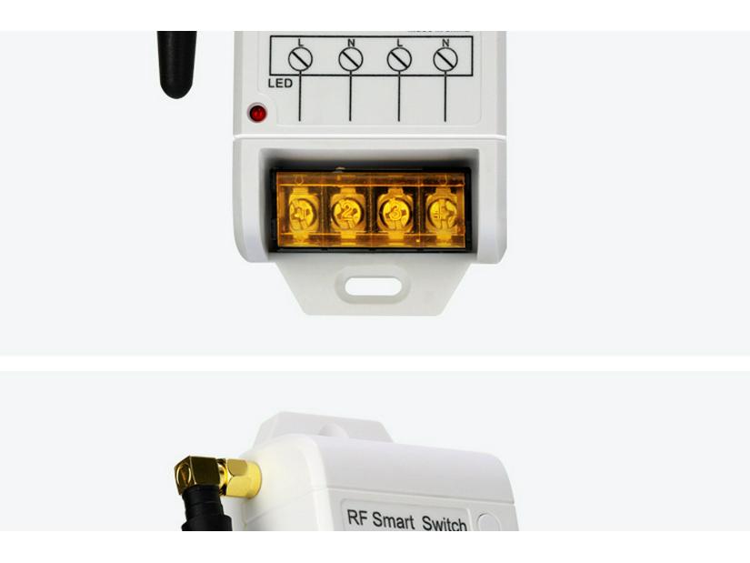 220V Single Channel High Power Wireless Remote Control Switch for Water Pump and Light