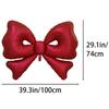 2er-Pack 50 Zoll Matt Rote Schleifenballons, Riesige Rote Schleifen-Folienballons, Elegante Rote Riesen-Schleifenballons; Geeignet für Geburtstagsfeiern, Junggesellenabschiede,