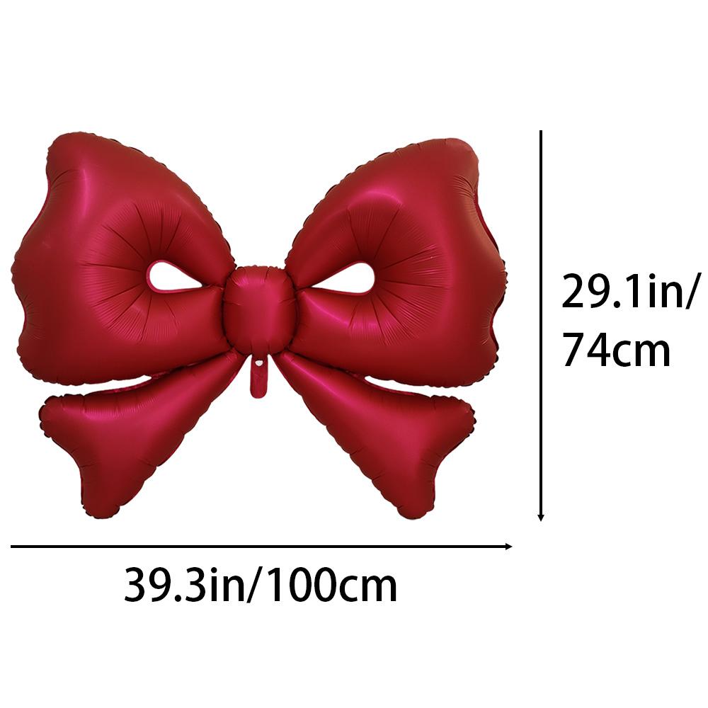 2er-Pack 50 Zoll Matt Rote Schleifenballons, Riesige Rote Schleifen-Folienballons, Elegante Rote Riesen-Schleifenballons; Geeignet für Geburtstagsfeiern, Junggesellenabschiede,