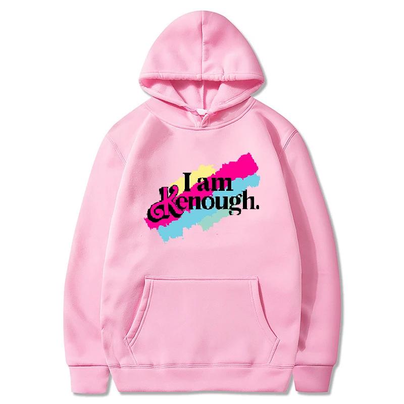 Autumn and Winter I Am Kenough Hoodie Fashion Pattern Printed Sweatshirt Men's Casual Harajuku Sports Warm Hoodie