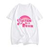 חולצת טי לנשים קז'ואל מודפסת System of a Down קיץ אוברסייז קז'ואל הרג'וקו צווארון עגול שרוול קצר טופ חולצת טי לנשים יוניסקס