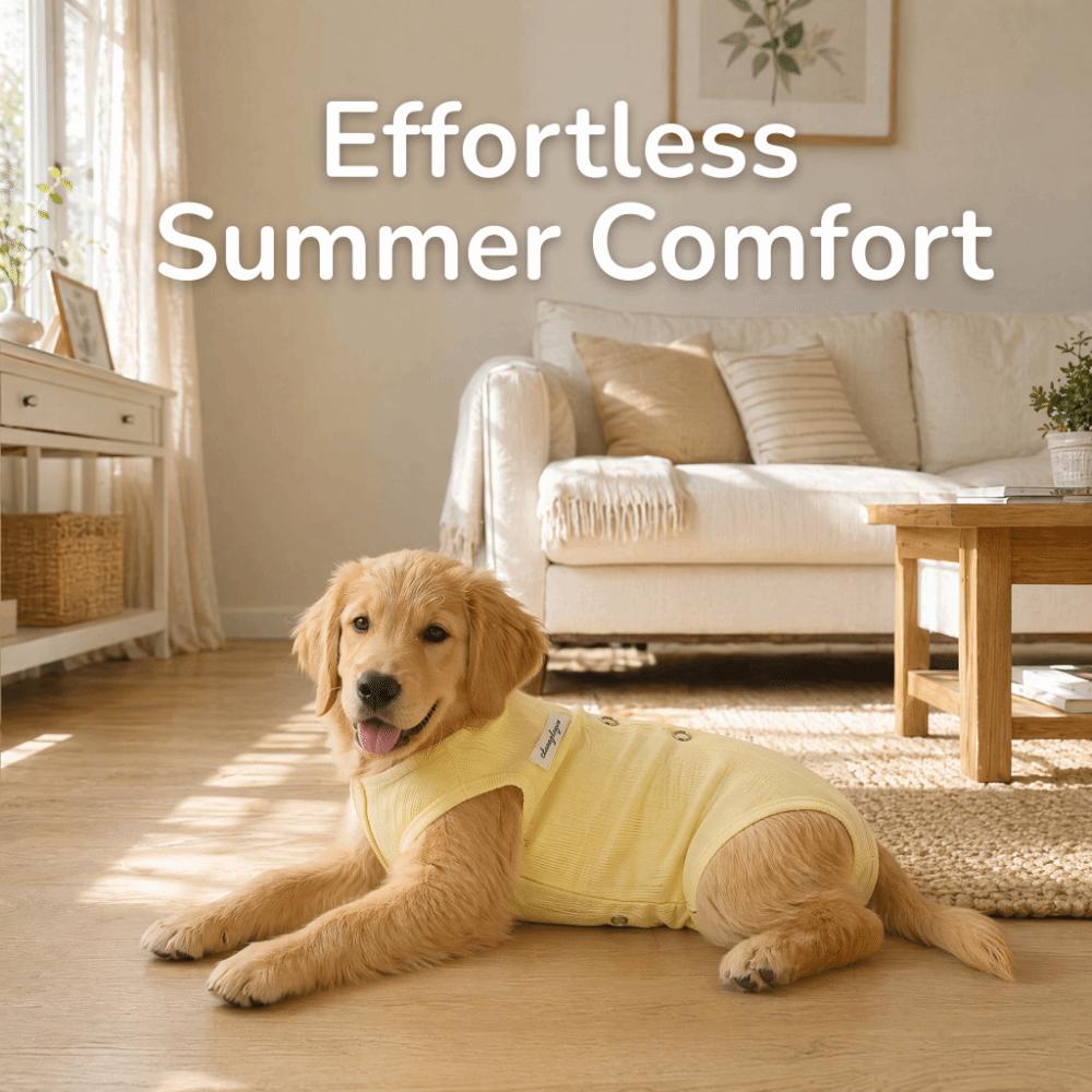 Breathable Material Pet Onesie Wrapped Design Dog Clothes Puppy Belly Protector Summer Season