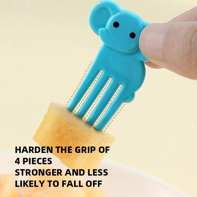 10 Pcs Cartoon Fruit Fork Set Cute Animal Toothpicks Children Buffet Food Supplement Tools For Party Lunch Box Decoration