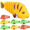16Pcs Durable Plastic Wind Up Swimming Fish Toys Cartoon Bath Time