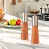 2 Pièces Moulins à Poivre en Bois Moulins Manuels Réglables Moulin à Sel et Poivre Moulin à Épices Moulin à Épices Rechargeable Kit de Moulin à Épices pour Barbecue